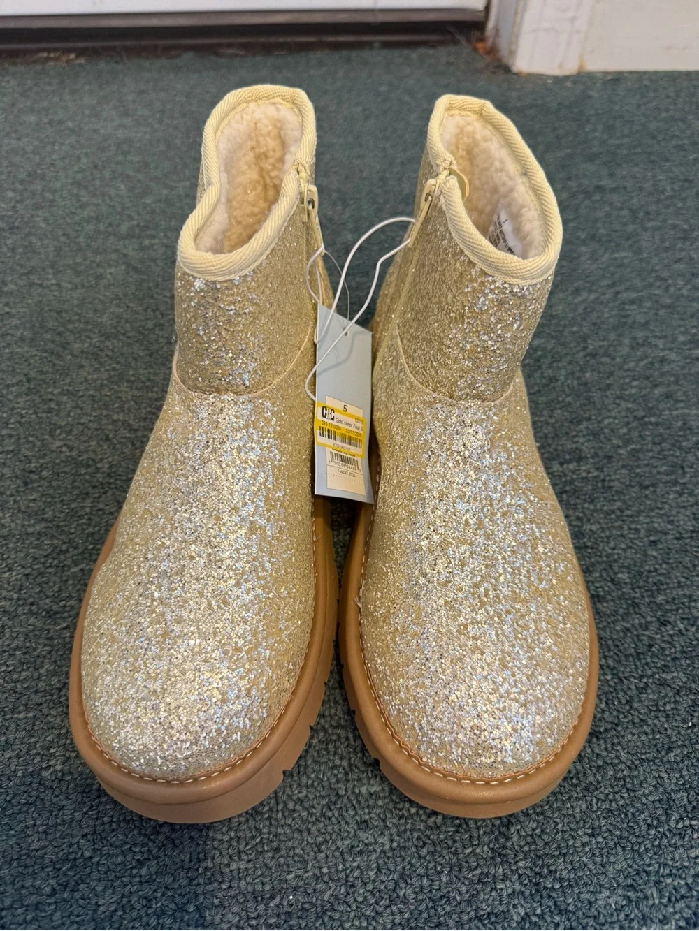 Target Kids Gold Glitter Boots